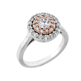 14k Two-tone Diamond Engagement Ring