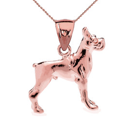 Rose Gold Boxer Pendant Necklace