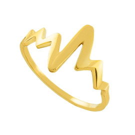 Dainty Gold Heartbeat Ring