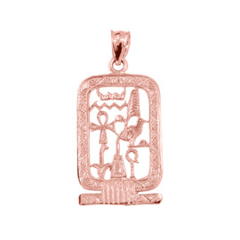 Rose Gold Open Style Cartouche Pendant