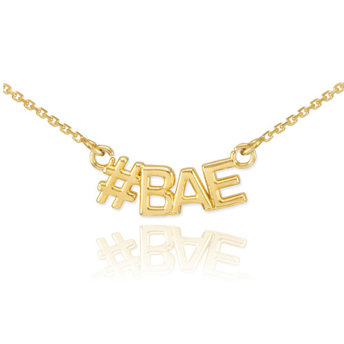 14k Gold #BAE Necklace