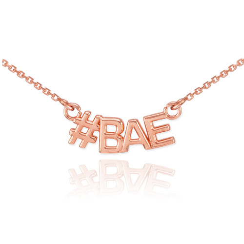14k Rose Gold #BAE Necklace