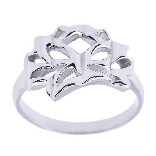 Sterling Silver Lotus Blossom Flower Ring