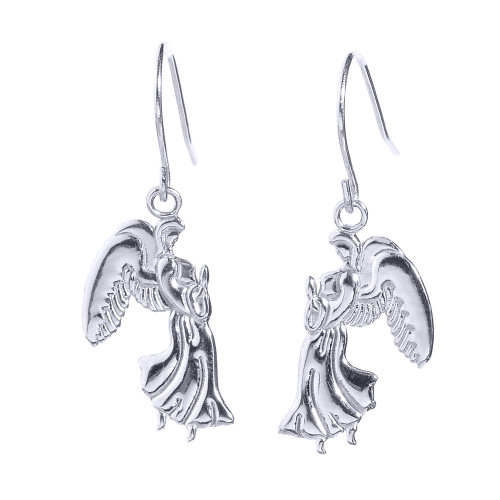 Sterling Silver Praying Angels Earrings