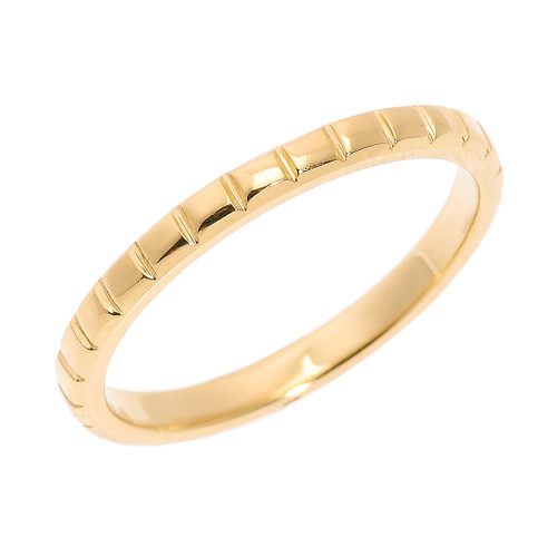 Yellow Gold Textured Thumb Ring
