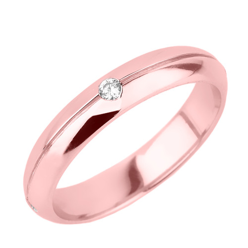 Rose Gold Diamond Wedding Band