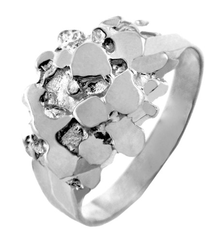 Sterling Silver Men's Stoic Nugget Ring