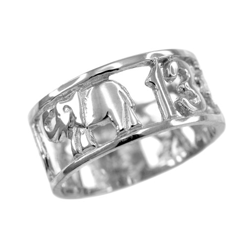 White Gold Lucky 13 Ring