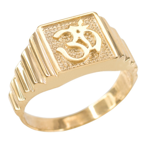 Gold Om Men's Ring