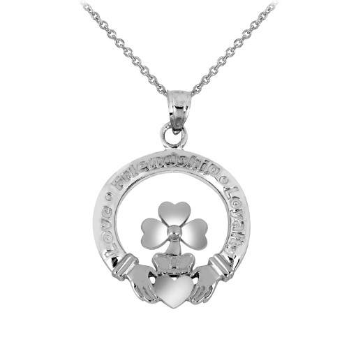 Silver Claddagh Charm Necklace