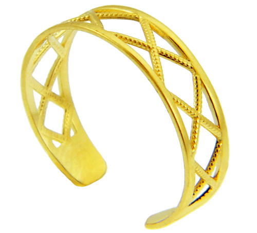 Yellow Gold X Toe ring