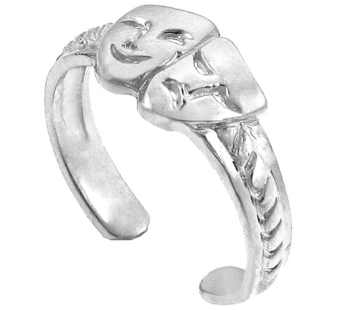 White Gold Drama Toe Ring