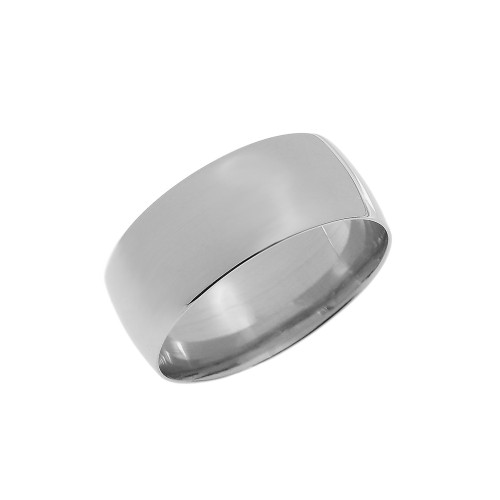 White Gold 8mm Comfort Fit Classic Wedding Band