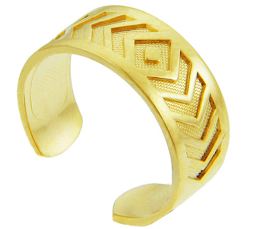 Yellow Gold Chevron Toe Ring