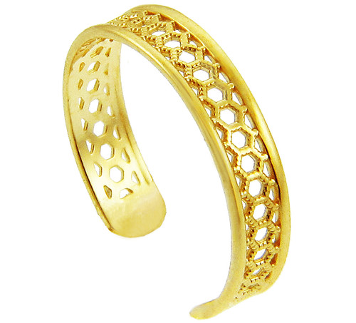 Yellow Gold Chainmail Toe Ring