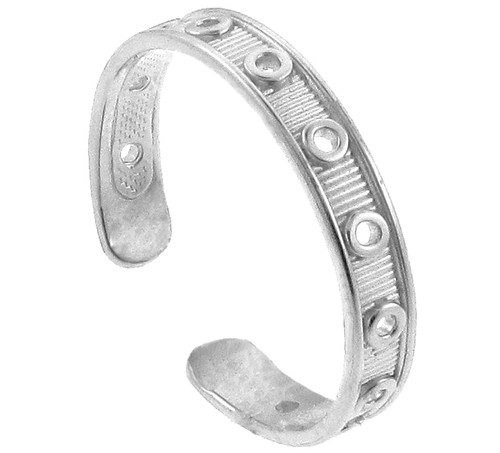 Silver Designer Toe Ring