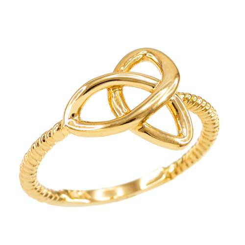 Yellow Gold Ladies Trinity Ring