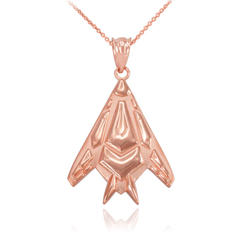 Rose Gold Military Stealth Pendant Necklace