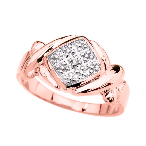 Rose Gold Love Hugs and Kisses (XOXO) Unisex Ring