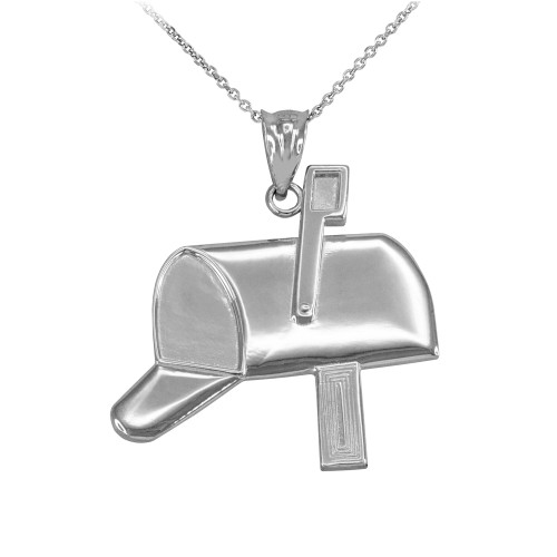 Sterling Silver Mailbox Pendant Necklace