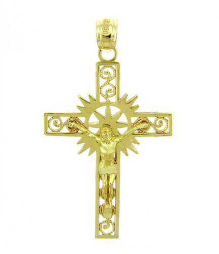 Yellow Gold Crucifix Pendant - The Hope Crucifix