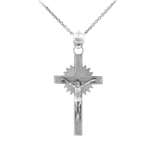 Sterling Silver Crucifix Pendant Necklace- The Star Crucifix