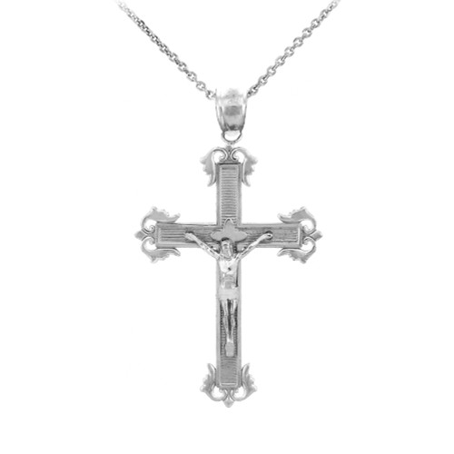 Sterling Silver Crucifix Pendant Necklace- The Passion Crucifix