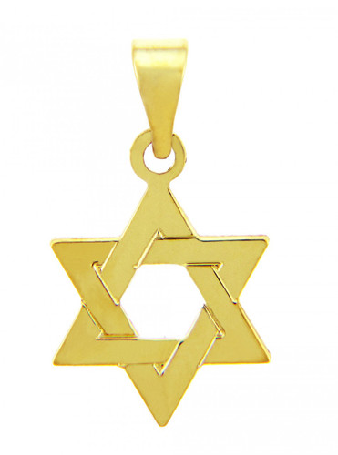Jewish Charms and Pendants - 14K Yellow Gold Star of David Pendant