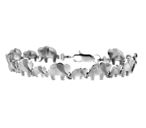 White Gold Bracelet - Elephant March Bracelet