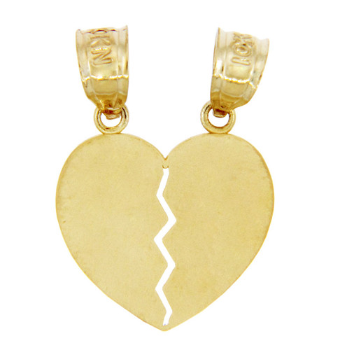 Gold Pendants - Gold Breakable Heart Pendant
