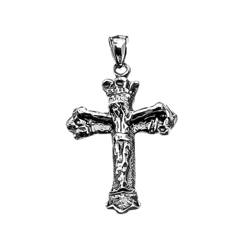 Vintage Antique look Crucifix Cross Pendant Necklace