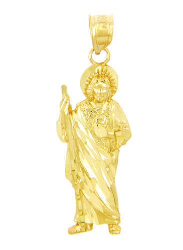 Religious Charms - The Saint Jude Charm Gold Pendant (1 Inch)