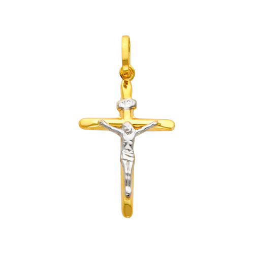 Charming 14K Two-Tone Crucifix