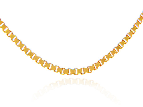 Gold Chains and Necklaces - Box Link Yellow Gold Chain 0.5 mm