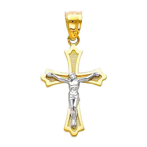 14K Two-Tone Crucifix - The Rapture