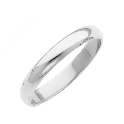 White Gold Classic Wedding Band - 2MM