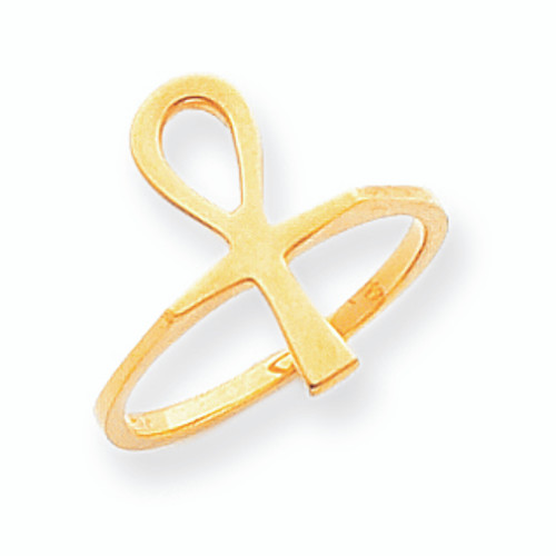 Gold Ankh Egyptian Cross Ring