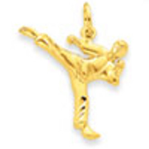 14K Gold Male Karate Charm