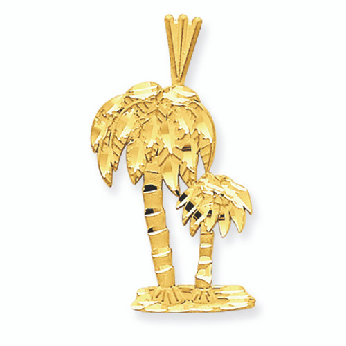 14K Gold Palm Trees Charm