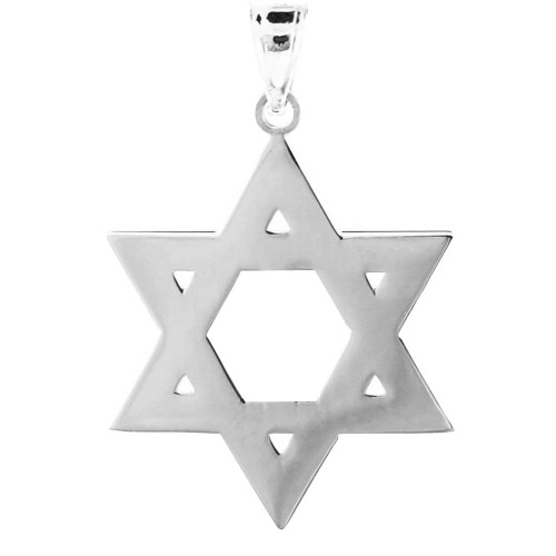 925 Sterling Silver High Polished Star of David Pendant