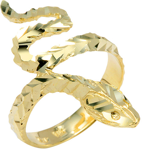 Yellow Gold Serpent Ring