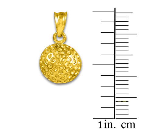 Golf Ball Gold Charm Sports Pendant Necklace