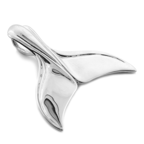 Silver Whale Tail Pendant