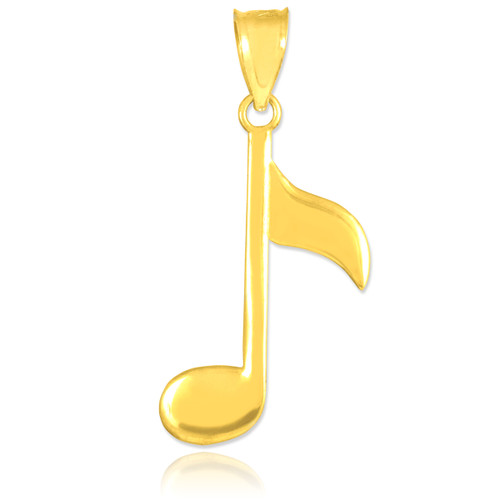 Gold Eighth Note Pendant