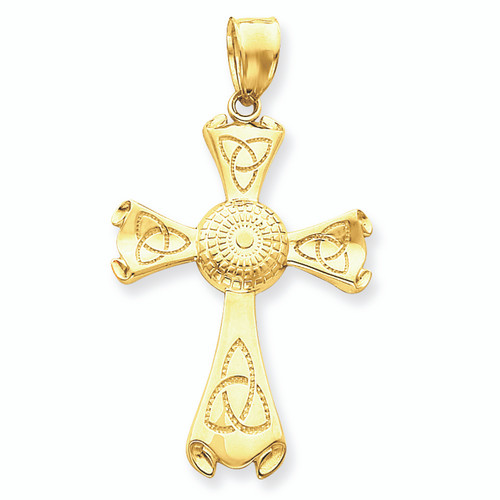 Gold Celtic Triquetra Cross