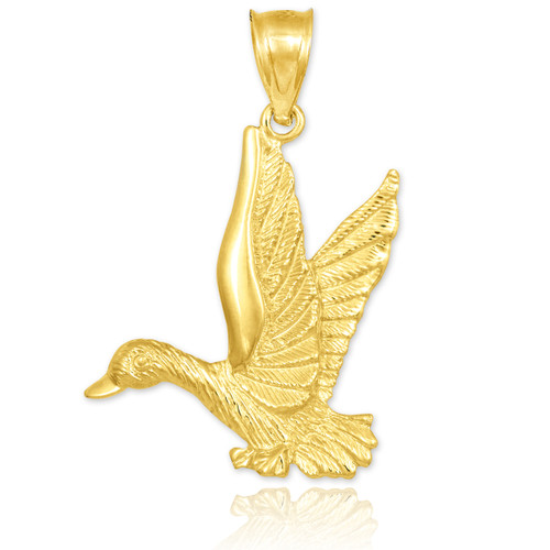 gold duck pendant