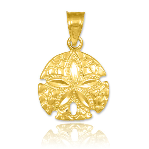 gold sand dollar charm