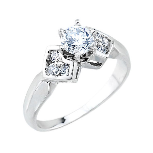 White Gold Solitaire Engagement Ring