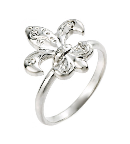 Sterling silver Fleur-de-Lis Ring