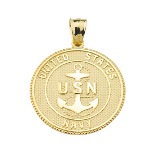 Two Sided U.S. Navy Insignia Coin Pendant